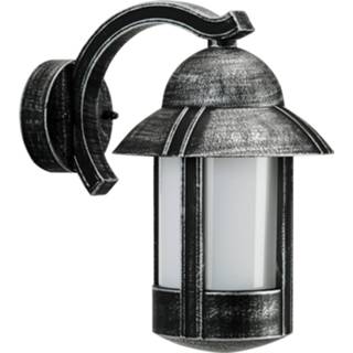 👉 Buitenwandlamp met zilver laagje wit zwart Duretta in landhuisstijl -
