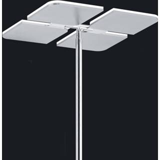 👉 Vloerlamp mat nikkel metaal a+ bankamp Burkhard Dmmer Quadrifoglio LED vloerlamp, 2.700-6.500K