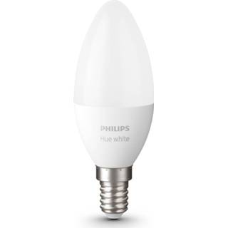 👉 Wit kunststof warmwit IOS app a+ Philips Hue Amazon Alexa White 5,5 W E14 LED-kaarslamp