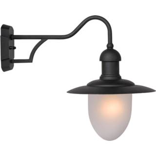 👉 Buitenwandlamp zwart metaal a++ lucide Cottage, Ø 25 cm,