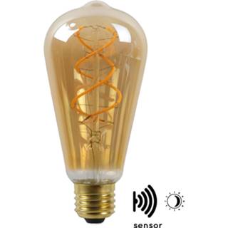 👉 Amber warmwit a+ LED lamp E27 ST64 4W 2.200K met sensor