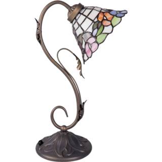 👉 Tafellamp wit glas a++ 5920, gebogen vorm, Tiffany-stijl