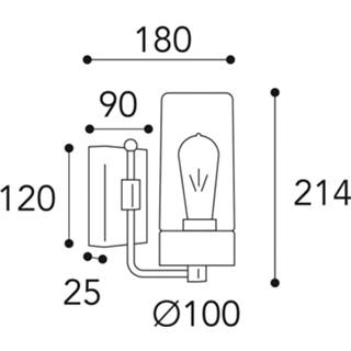 👉 Buiten wandlamp messing antiek a++ senioren Buitenwandlamp Silindar 3390, antiek/opaal