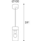 👉 Hang lamp messing a++ antiek senioren Hanglamp Silindar 3358, antiek/opaal