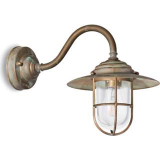👉 Buitenwandlamp antiek-messing messing a++ Chalet 140 antiek/helder