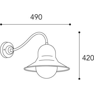 👉 Buitenwandlamp antiek-messing messing a++ Campanula 2093 messing/helder