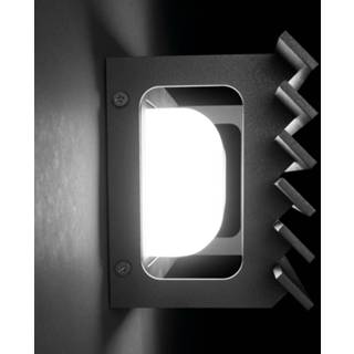 👉 Buitenwandlamp grijs-grafiet aluminium warmwit a+ Christophe Mathieu Bover Lineana H - LED met lamellen