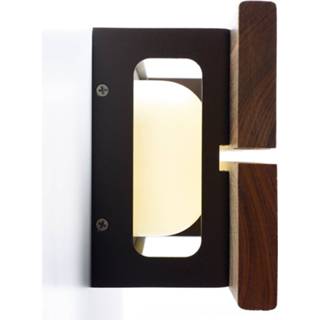 👉 Buitenwandlamp grijs-grafiet aluminium warmwit a+ Christophe Mathieu Bover Lineana Ipe - LED buitenwandlamp, Ipe-hout
