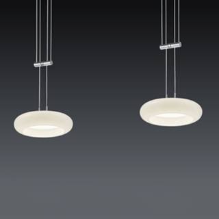 👉 Hang lamp nikkel a+ BANKAMP Centa hanglamp 2-lamps