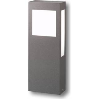 👉 Antraciet gepoedercoat edelstaal a++ Met Makrolon-platen - sokkellamp Aqua Paulo
