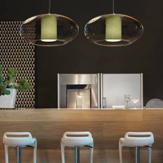 👉 Hanglamp groen stof metaal a++ grasselli Modo Luce Ellisse Ø 60 cm
