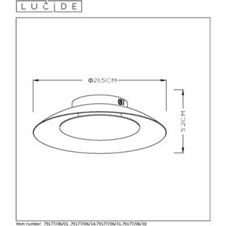 Plafondlamp zwart a+ LED Foskal in zwart, Ø 21,5 cm