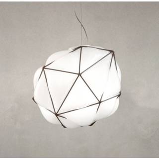 👉 Hang lamp a++ glanzend wit Hanglamp Semai E27 Ø 30 cm