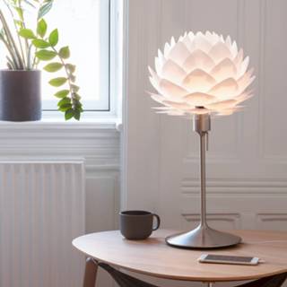 👉 Tafel lamp staal kunststof UMAGE Design Team wit a++ tafellamp Silvia mini wit/staal