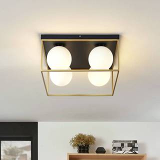 👉 Plafondlamp wit glas a++ Aloam met 4 glasbollen