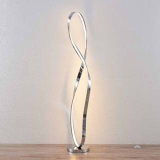 👉 Vloerlamp chroom IJzer warmwit a+ Lucande Xalia LED