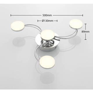 👉 Plafond lamp metaal chroom warmwit a+ Lindby Dyln LED plafondlamp spiraal-optiek 4-lamps