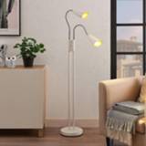 👉 Vloerlamp wit metaal a++ Lucande Medira vloerlamp, 2-lamps,