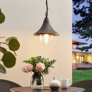 👉 Buiten hanglamp donkergrijs aluminium a++ Lindby Edric