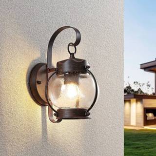 👉 Buitenwandlamp roestbruin aluminium a++ Lindby Gerlo