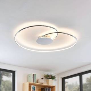 👉 Plafondlamp chroom metaal warmwit a+ lindby Joline LED plafondlamp, chroom, 90 cm