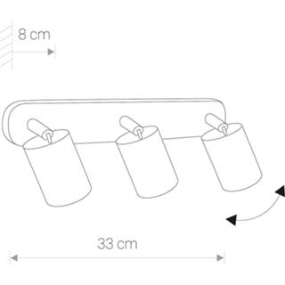 👉 Wands potje messing metaal a++ mat zwart Wandspot Eye spot 3-lamps, zwart/messing