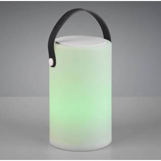👉 Tafel lamp kunststof wit a+ RGB + warmwit LED tafellamp Bermuda accu en afstandsbediening