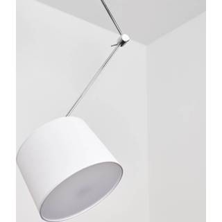 👉 Plafondlamp wit stoffen stof a++ Jolla met wandbeugel