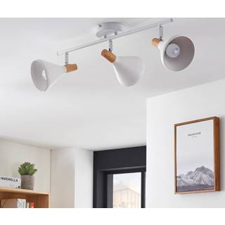 👉 Plafondlamp witte wit metaal warmwit a+ Arina - drie lampen, LED
