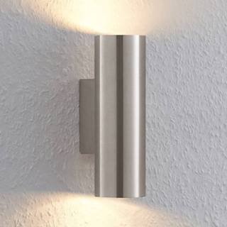 👉 Wandlamp gesatineerd nikkel a++ mat aluminium Lindby Ebardo in