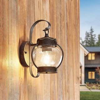 👉 Buitenwandlamp zwart goud geborsteld aluminium a++ Lindby Stefania buitenwandlamp, antiek, E27