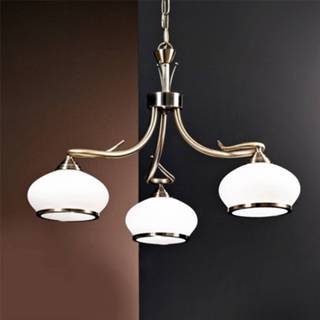 👉 Hang lamp zijdemat opaalwit Smaakvolle hanglamp Elvira, 3-lichts