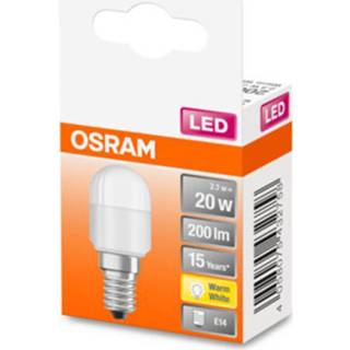 Osram LED lamp speciaal 827 mat warmwit a++ 04058075432758 T26 E14 Warmwit a++ OSRAM LED lamp speciaal T26 E14 2,3W 827 mat