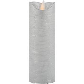👉 Zilver sirius chroom LED-kaars Sara Exclusive, zilver, Ø 5cm, h 15cm