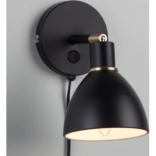 👉 Wand lamp metaal zwart a++ zwarte wandlamp Ray met zwenkbare kap