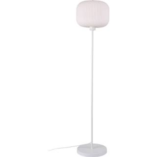 👉 Vloerlamp witte wit glas a++ Milford met kap van