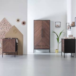 👉 Commode zwart kinderen baby's Kidsmill Vince Babykamer Black / Walnut | Bed 60 x 120 cm + Breed