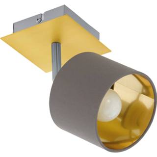 👉 Plafondlamp messing geborsteld goud metaal a++ Valbiano cappuccino/goud 1-lamp
