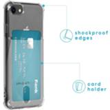 👉 Pashouder transparant TPU unicolor unisex Softcase Backcover met voor iPhone SE (2020) / 8 7 6(s) - 8719295418712