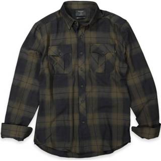 👉 Shirt blauw l male groen Butcher of Blue Rodeo check
