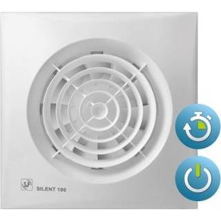 👉 Badkamer toilet ventilator plafond-en wandmontage wit Silent 100 CRIZ AUTOMATISCHE TIMER Badkamer/ - 100mm 8413893193438
