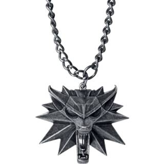 👉 Medaillon zilverkleurig unisex The Witcher - Wild Hunt Halsketting