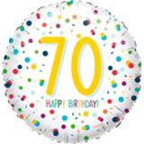 👉 70ste verjaardag ballon confetti