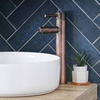 👉 Wastafelmengkraan messing modern vlak Brushed Copper mengkraan Ver de Kranen amara keramische schijf Hoge Geborsteld Koper | 5051752953422