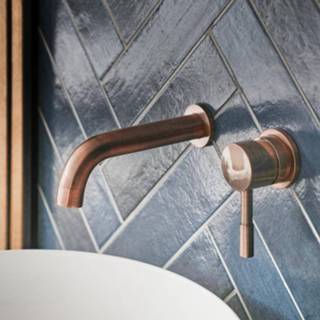 👉 Messing modern muur Brushed Copper mengkraan wastafelkranen amara keramische schijf Watafelmengkraan Muurbevestigd Geborsteld Koper | 5051752953439