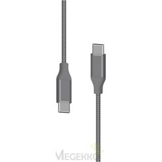 👉 Grijs Xlayer PREMIUM Metallic Cable USB-C to Type-C 1.5m Space Grey 4260458922033