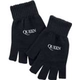 👉 Vingerloze handschoen zwart unisex Queen - Logo handschoenen 5055339794521