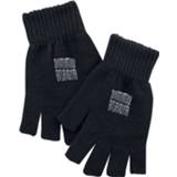 👉 Vingerloze handschoen zwart unisex Dimmu Borgir - Logo handschoenen 5055339789466