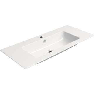 👉 Wastafel wit One Size Ben Segno Slim 102,6x46x17,5 cm 1 krg Xtra Glaze 8714175953178