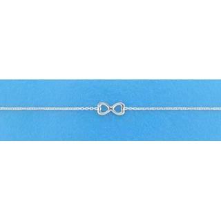 👉 Armband zilver One Size zilverkleurig TFT Infinity Hartjes 1,1 mm 16 + 3 cm 8718834692743